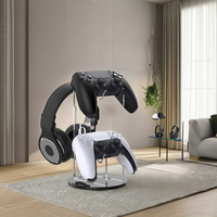 Tempat menyimpan Headset, Gamepad plastik vertikal sederhana rak penyimpanan Headphone akrilik Universal pengontrol Game berdiri