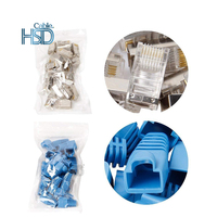 Meilleur prix usine directe RJ45 Pass connecteur Kit de sertissage testeur de câble LAN EZ pince à sertir Kits d'outils ensemble d'outils à main