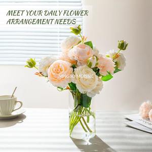 D3.4InchX H6Inch 4,6,8,10 pulgadas de alto portavelas flotante Hurricane Glass Cylinders Flower Bud Vase Clear Glass Cylinder Jarrones - Product Image 4