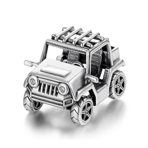 Breloque en argent sterling 925 en forme de véhicule tout-terrain, perle de voiture vintage pour femmes et hommes, bracelet et collier DIY, bijoux fins, cadeau SCC3171 - Product Image 1