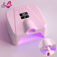 Nouvelle lampe UV LED pour ongles à double zone, double affichage, 4 réglages de minuterie, 71+7 LED, séchage rapide, double couche