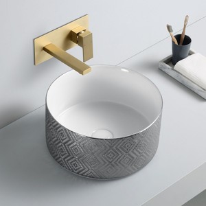 อ่างล้างหน้าเซรามิกดีไซน์ทันสมัยอ่างล้างหน้าเดี่ยวแกะสลักด้วยศิลปะสร้างสรรค์สำหรับห้องน้ำขายส่งสำหรับการค้าต่างประเทศ - Product Image 6