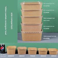 Grands bols en papier kraft recyclables avec couvercles, contenants jetables compostables pour la préparation des repas, les fêtes, vente en gros de boîtes alimentaires
