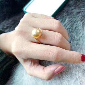 Anillo de Plata S925 con Soporte para Cuentas Redondas de 11-13 mm, Accesorios de Perlas para Hacer Joyas-10118 - Product Image 1