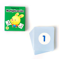 Jeu interactif parent-enfant personnalisé en espagnol : cartes flash de mathématiques (addition, soustraction, multiplication et division) personnalisables pour le client