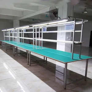 帯電防止ワークベンチ生産ライン操作コンソール衣類組立ラインパッキングベンチ組立テーブル