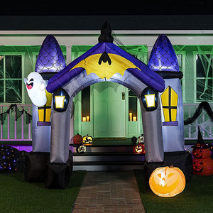 Vente chaude LED Glowing Arch Gonflable Ghost Pumpkin pour Halloween Noël Extérieur Intérieur pour Décorations De Fête À La Maison - Product Image 1