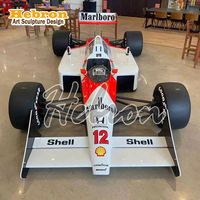 Estatua de Metal de Coche de Carreras F1 a Escala Real, Decoración Moderna para Pared del Hogar, Diseño Artístico, Escultura para Exhibición en Interiores