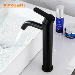 Robinet de salle de bain monocommande monotrou en acier inoxydable <span class=keywords><strong>noir</strong></span> avec cartouche céramique, design minimaliste - Product Image 2