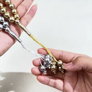 ลูกประคำอิสลาม 33 เม็ด แบบสายรัดข้อมือ ชุบเคลือบ สำหรับชาวมุสลิม ตะวันออกกลาง - Product Image 3