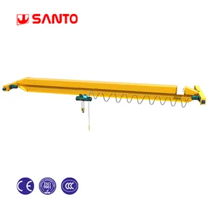 Easy Running manual drive single beam electric motor driven overhead crane 5ton at low price