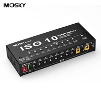 Stasiun Catu Daya Efek Gitar Portabel ISO-10 dengan 10 Output DC Terisolasi & Satu Output USB 5V untuk Efek Gitar 9V 12V 18V