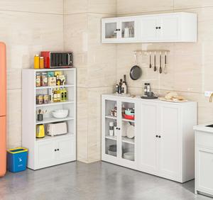 Estantería para Sala de Estar, Dormitorio u Oficina, Librería Moderna Blanca de Lujo Minimalista, Mueble Pequeño con Cristal Antipolvo - Product Image 3