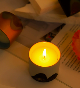 Bougie parfumée artisanale en céramique rétro, motif Montagne <span class=keywords><strong>des</strong></span> Mille Milles, pour la maison, en cire végétale, cadeau idéal pour les fêtes et les mariages - Product Image 2