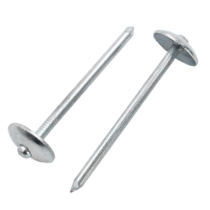 Vástago trenzado Cabeza de paraguas Techo corrugado Hierro galvanizado Metal Clavos resistentes al óxido Material de rodamiento de <span class=keywords><strong>bolas</strong></span> - Product Image 1