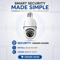 Kamera Lampu WIFI Nirkabel E27 Ringan, Laris Manis, Harga Grosir Pabrik, Kamera Keamanan 360 HD, Penglihatan Malam, untuk Rumah