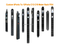 7.5kw monophasé universel 240V 30A C13 C19 sortie intelligente montage en rack intelligent compteur Miner PDU avec prise industrielle L6-30P