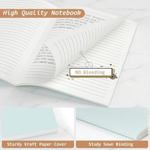 Cuadernos <span class=keywords><strong>para</strong></span> Escribir, Tamaño A5, Rayados, Tapa Dura, Papel Recubierto, Paquete <span class=keywords><strong>de</strong></span> 16, 16 Colores, 8.3x5.5 Pulgadas, Papel Offset Escolar - Product Image 3
