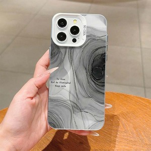 Nghệ thuật sóng dòng in ấn Electroplated bạc Key TPU PC điện thoại di động Bìa trường hợp đối với <span class=keywords><strong>iPhone</strong></span> 8 x XR XS 11 12 13 14 15 16 17 Pro Max - Product Image 2