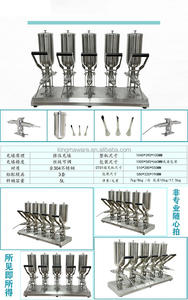 304 in acciaio inox 5L * 5 manuale Churro Filler ciambella <span class=keywords><strong>Churros</strong></span> <span class=keywords><strong>macchina</strong></span> di riempimento <span class=keywords><strong>per</strong></span> la vendita - Product Image 3