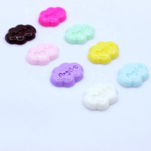 Cabujón de resina mini multicolor con palabras pintadas en forma de nube, bonito y artesanal, para decoración de juguetes infantiles y espaciadores de habitación - Product Image 4