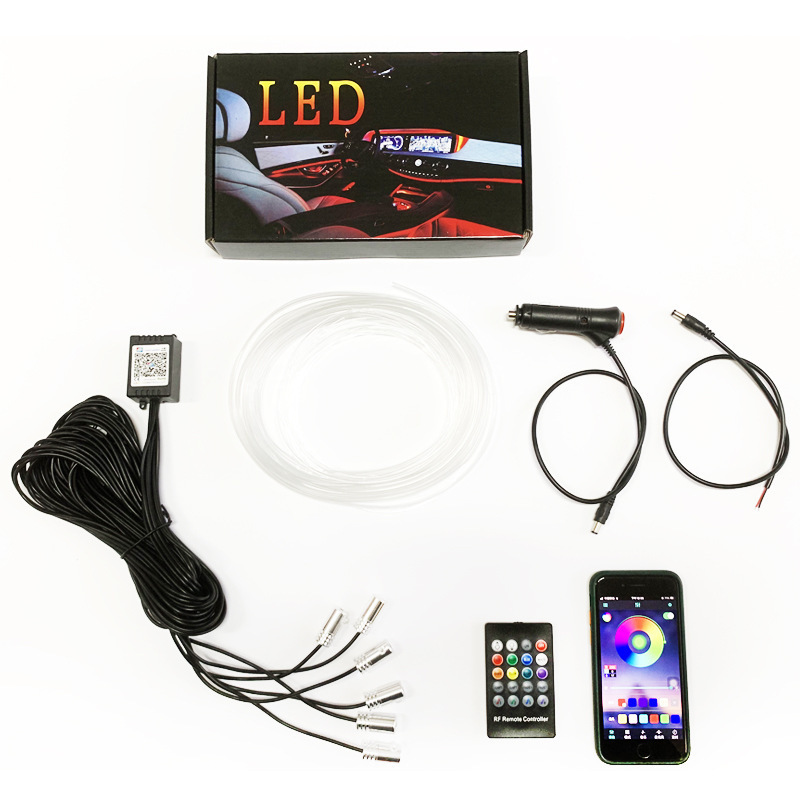 Car Atmosphere Light App Voice-Controlled RGB LED Cold Light Music Rhythm Farizon G Model Universal Fitment 5000 Lumens 6V