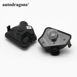 Autodragons Luz LED de cortesía para debajo del espejo lateral, 100% compatible con Canbus original, W212 W204, Luz de cortesía para espejo con logotipo OEM, color blanco - Product Image 1