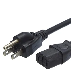 CABLETOLINK Computer Monitor TV Replacement Power Cord 25-Foot, Black