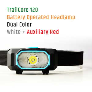 Lampe frontale LED portable OEM 120LM étanche IP65 à piles AA, double lumière (blanc froid et rouge) pour le camping et la course à pied - Product Image 2