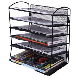 6 Tier Paper <b>Tray</b> Desk Organizer Metal A4/ Letter Size <b>File</b> Document Holder Stackable Letter <b>Tray</b> for Office School Organization - Product Image 2