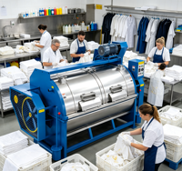 Lave-linge industriel horizontal électrique 50kg/100kg/150kg, nouvelle machine à laver commerciale robuste pour le linge de bureau/uniformes