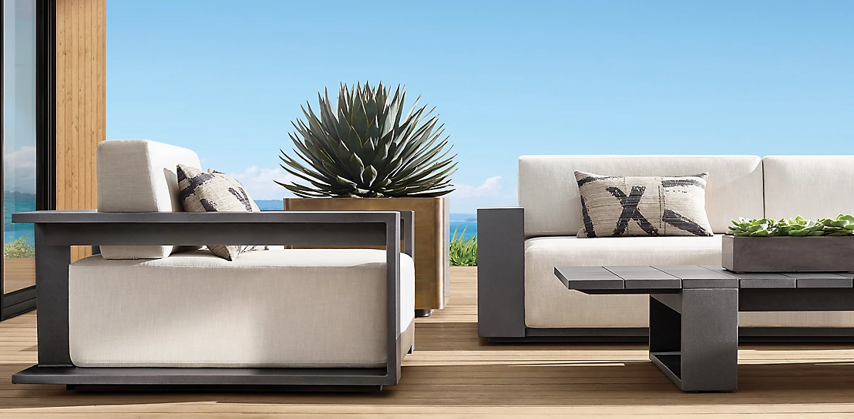 Customize aluminum outdoor chairs furniture metal furniture sofa sets all weather patio garden sofa