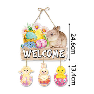 Nuevo Adorno Colgante de Pascua para Puerta, Decoración de Conejo de Carnaval para Puerta de Pascua - Product Image 6