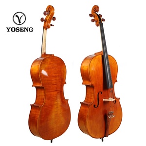 Nouveau <span class=keywords><strong>violoncelle</strong></span> artisanal de qualité OEM, avec table en épicéa et écorce en érable flammé, finition vernie au shellac - Product Image 1
