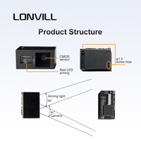 LONVILL OEM Mini Escáner de Código de Barras 1D Integrado en Kiosco, Módulos de Escáner de Código de Barras Uart Más Pequeños, Motor Lector de Códigos de Barras