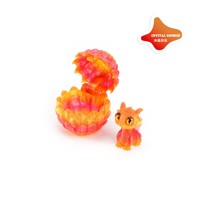 Jouet œuf de dragon imprimé en 3D PLA Feeron - Figurine de dragon miniature durable, œuf ouvrable, couleur dégradée, design tendance, pour bébé