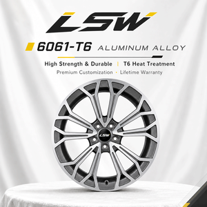 LS8122 5x112 5x114.3 PCD ล้อแม็กซ์รถยนต์แบบฟอร์จ ขนาด 18-22 นิ้ว LS8122 สีเทาปืน ขอบกลึง สำหรับ Audi BMW Mercedes - Product Image 4