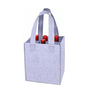 Logo personnalisable 6 bouteilles de vin stockage feutre sac à main couleur rouge pour le stockage du vin ou cadeau - Product Image 2