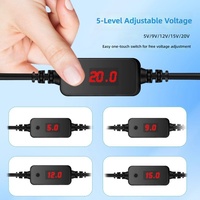 Câble de déclenchement du protocole PD Type-C vers DC 5525, câble de charge à tension commutable (5V/20V), câble d'activation de l'alimentation YXL-PD PVC