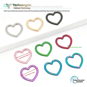 Guangzhou Zinc Alloy Rainbow <b>Heart</b>-shaped Ring Buckle Garment Handbag Accessories Ruixing RX-010F-1 - Product Image 4
