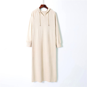 Con cappuccio <span class=keywords><strong>manica</strong></span> <span class=keywords><strong>lunga</strong></span> sotto il <span class=keywords><strong>ginocchio</strong></span> gonna <span class=keywords><strong>lunga</strong></span> stile autunno e inverno lungo largo stile Preppy abito dimagrante abito Casual - Product Image 6