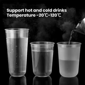 Biểu Tượng Tùy Chỉnh U Hình Dạng Cốc Nhựa 12Oz 16Oz 22Oz Frosted Trong Suốt Dùng Một Lần Sinh Tố <span class=keywords><strong>PP</strong></span> Cốc Cứng Bong Bóng Trà Sữa <span class=keywords><strong>Cup</strong></span> - Product Image 3