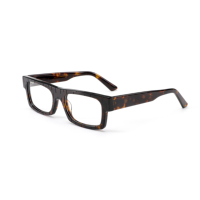 Vente en gros de montures de lunettes personnalisées en acétate pour hommes et femmes 2025 montures de lunettes carrées à la mode