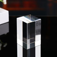 Cubo de Cristal K9 Real en Blanco, Tamaño 669, para Grabado Láser 3D, Máquina UV Xtool, Proveedor de Cristal