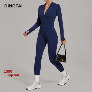 <span class=keywords><strong>Body</strong></span> da Yoga con Zip Frontale e <span class=keywords><strong>Maniche</strong></span> <span class=keywords><strong>Lunghe</strong></span>, Effetto Push-Up, Asciugatura Rapida, Traspirante, Certificato GCC - Product Image 3