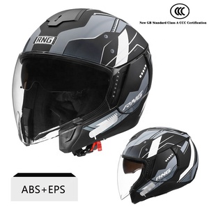 Mũ bảo hiểm xe điện dành cho nữ, chống nắng mùa hè, mũ nửa đầu có kính chắn gió kép - Product Image 2