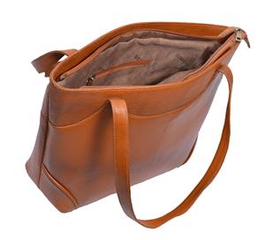 Venta al por mayor hecho a mano Vintage marrón cuero genuino bolso de mano para mujer bolso de hombro de oficina portátil - Product Image 6