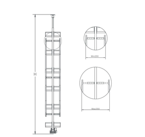 Custom Chrome Grey Pull-Out <b>Kitchen</b> Cabinet Wire <b>Storage</b> Organizers Modern Design for Pantry <b>Unit</b> Installation in Cabinets 02.2A - Product Image 3
