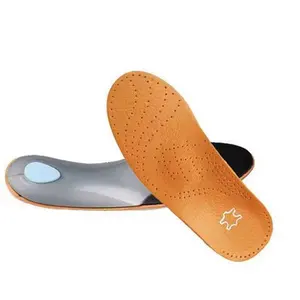 Leder Orthotik-Insole für flache Füße Bogenstütze Orthopädische Schuhe Insole für flache Füße Herren Damen Kinder O/X Bein korrigiert