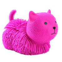 Barang Baru Terlaris Mainan Hewan Kucing Tekan untuk Anak-anak LED 9" Mainan Sensorik